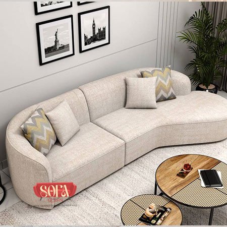 Aspire 5 Seater Modern Curved Fabric Sofa